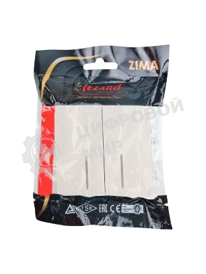 Выключатель 2-кл. с индик. LEZARD СП ZIMA IP20 10А безвинт. зажим, слон. кость 704-9088-112QC