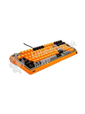 Клавиатура Rapoo ESK750-98 проводная, USB Type-A, серый/оранжевый