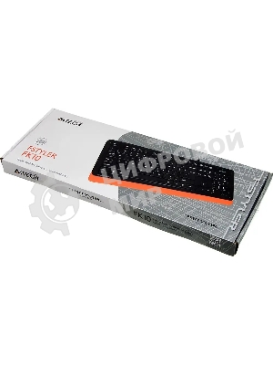 Клавиатура проводная A4Tech Fstyler FK10, USB, черный/оранжевый