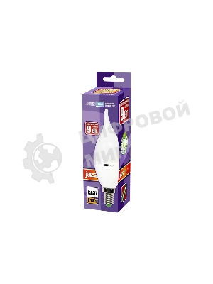 Лампа светодиодная JazzWay PLED-SP CA37 9Вт свеча 5000К холодный белый E14 820лм 230В