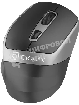 Мышь беспроводная Oklick 516MW черный/серебристый, 1600 dpi, радиоканал, Bluetooth, USB, кнопки - 6