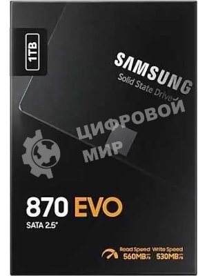 Накопитель SSD Samsung 870 EVO, 1Tb, SATA III, 2.5