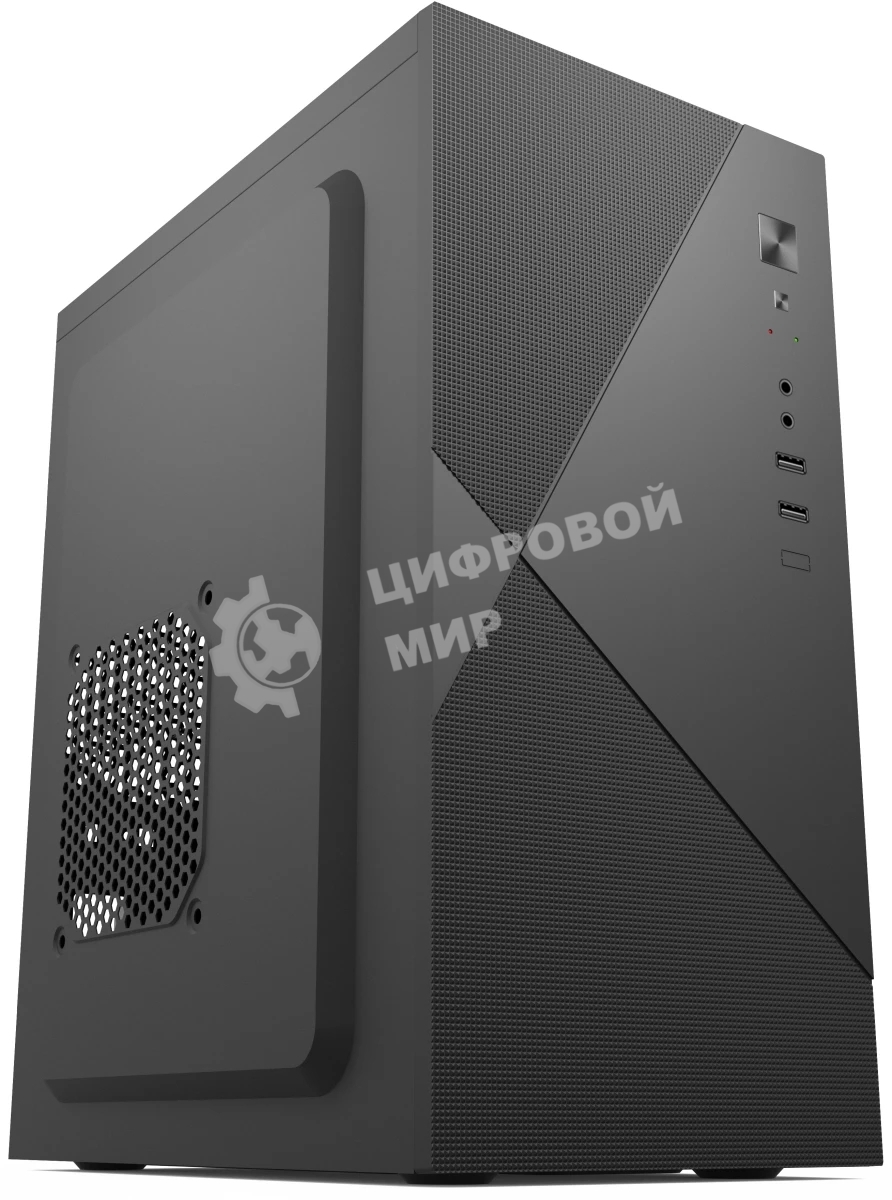Компьютерный корпус с блоком питания 450Вт. Case Forza mATX, 450W, 2xUSB 2.0, Black, w/o FAN, 8 см fan PSU, power cord
