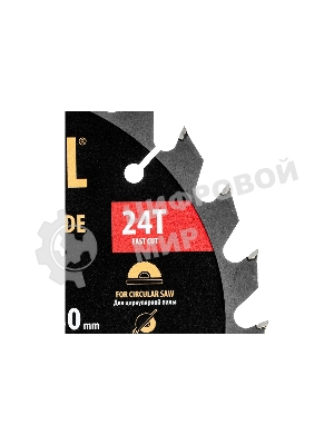 Пильный диск по дереву Denzel ф190 х 30 мм, 24 зубьев, тонкий
