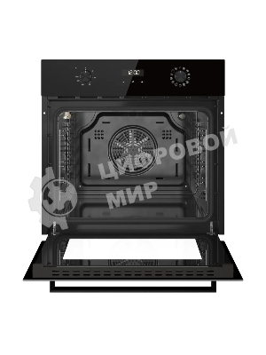 Духовой шкаф Kuppersberg HF 678 B, High-Tech, 70 л, дисплей, поворотное/сенсорное управление, таймер, макс. температура 300 градусов, телескопические направляющие (на 1 уровень), черный