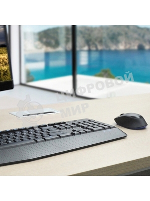 Комплект клавиатура+мышь Logitech MK345 беспроводной, USB, 1000 DPI, чёрный/серый