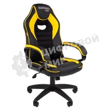Кресло игровое Chairman game 16 Россия экопремиум черный/желтый (7028514)