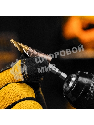 Сверло ступенчатое Denzel 4-6-8-10-12-14-16-18-20 мм, Р6М5К5, 6-гр. хвостовик 723613