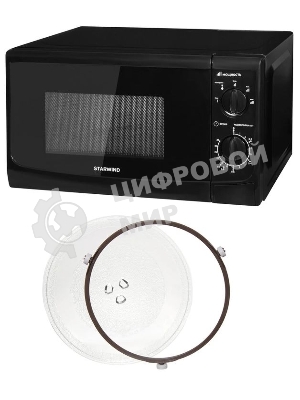 Микроволновая печь Starwind SWM5720 черный, 20 л, 700 Вт, переключатели - поворотный механизм