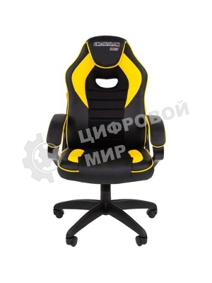 Кресло игровое Chairman game 16 Россия экопремиум черный/желтый (7028514)