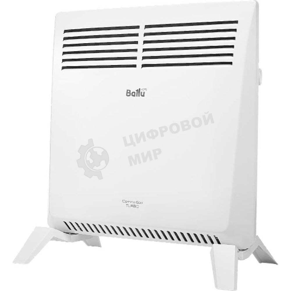 Конвектор Ballu Camino Eco Turbo BEC/EMT-1000 + Кронштейн CWM-02, белый, 1000 Вт, 15 м2, термостат
