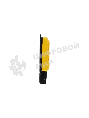 Розетка штепсельная Rexant трехместная, влагозащищенная, с/з, 16 А, IP54, каучук, желтый