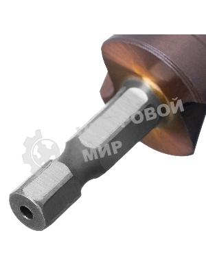 Сверло ступенчатое Denzel 4-6-8-10-12-14-16-18-20 мм, Р6М5К5, 6-гр. хвостовик 723613