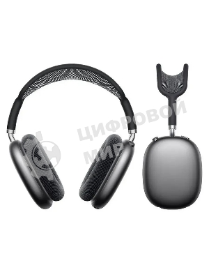 Беспроводные/проводные наушники Borofone BO35 серый космос, накладные, Bluetooth + проводной