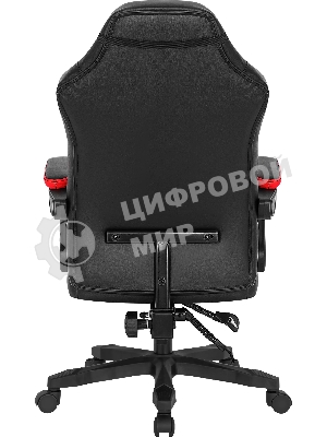 Кресло Defender Master черный, экокожа, 140 кг, механизм качания