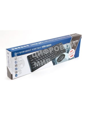 Комплект клавиатура+мышь Gembird KBS-9200 беспроводной, USB, 1000 DPI, чёрный