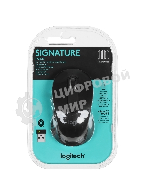 Мышь беспроводная Logitech Signature M650 графитовый, 4000 dpi, радиоканал, Bluetooth, USB, кнопки - 5