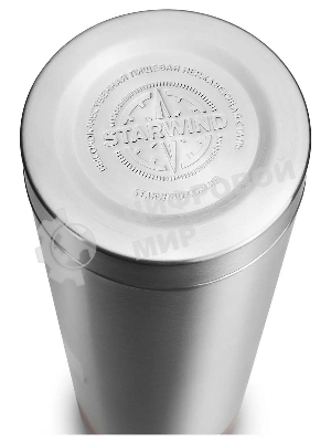 Термос Starwind 10-1000 1 л. серебристый/красный, картонная коробка