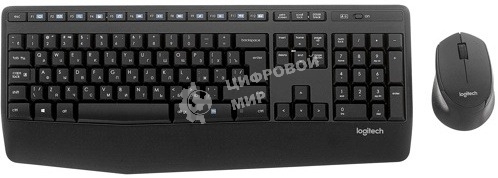 Комплект клавиатура+мышь Logitech MK345 беспроводной, USB, 1000 DPI, чёрный/серый