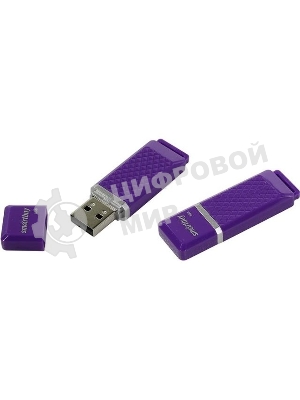 Флешка USB Smartbuy Quartz Violet (SB8GbQZ-V), 8Gb, USB 2.0, R/W 15/5, фиолетовый