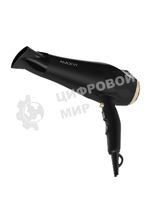 Фен MAXVI HD2201 черный/золотистый, 2200 Вт