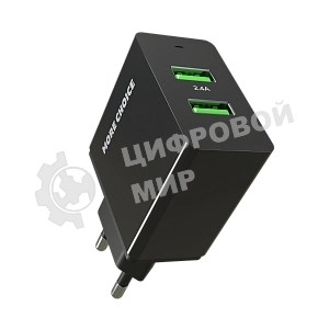 Сетевое зарядное устройство MORE CHOICE (4610196409868) NC11 СЗУ 2USB 2.4A черный черный