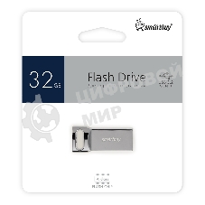 Флешка USB Smartbuy M2 Meta (SB32GbM2), 32Gb, USB 3.0/3.1, R/W 100/90, стальной