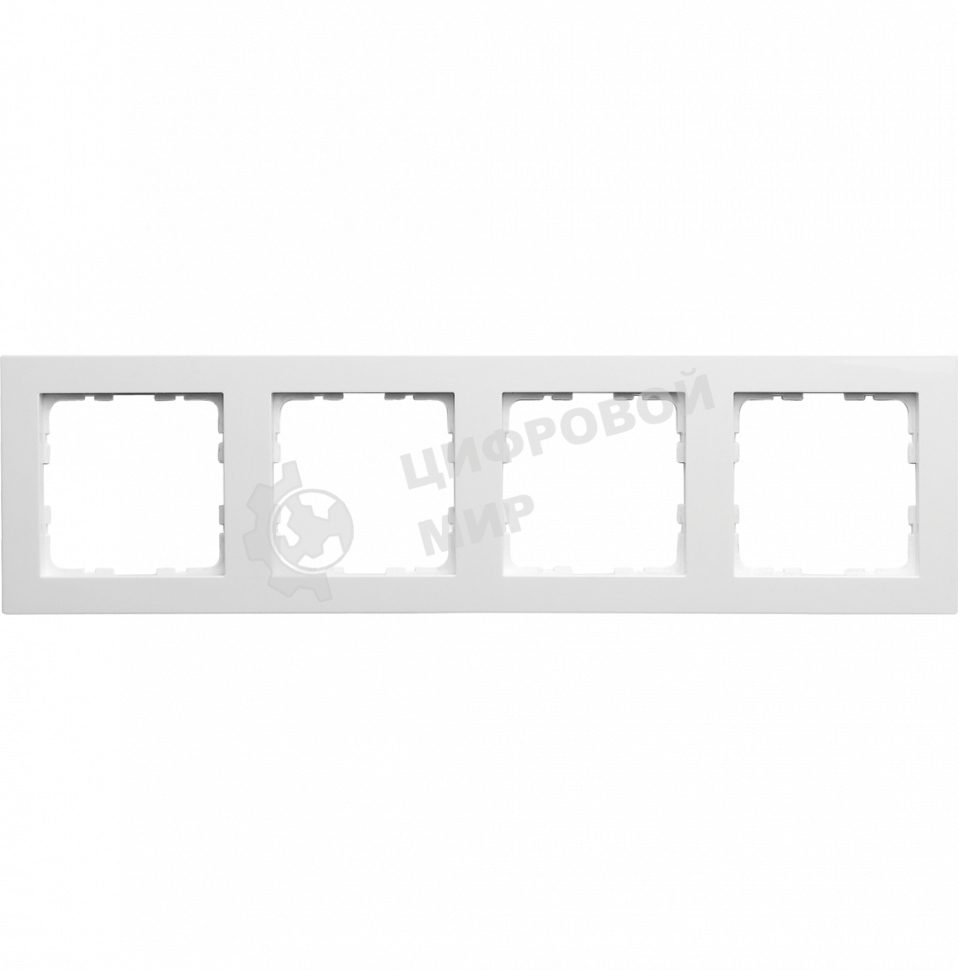 Рамка Jasmart 4-м G-Classic белый глянцевый