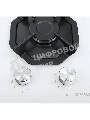 Газовая варочная панель Maunfeld EGHG.32.2CW/G, 2 конфорки, закаленное стекло, белый