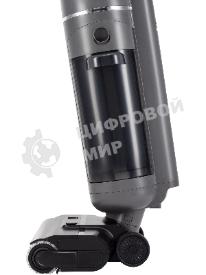 Пылесос вертикальный моющий Hyundai HYV-S01AQUA серый/черный, питание от аккумулятора, 75 Вт, уборка влажная/сбор жидкости/сухая, пылесборник 0.58 л