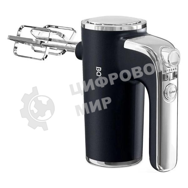 Миксер ручной BQ MX420 черный, мощность 500 Ватт, 5 скоростей, режим Турбо