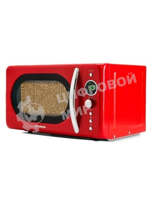 Микроволновая печь Hyundai HYM-D3037 красный, 20 л, 700 Вт, переключатели - кнопки, поворотный механизм