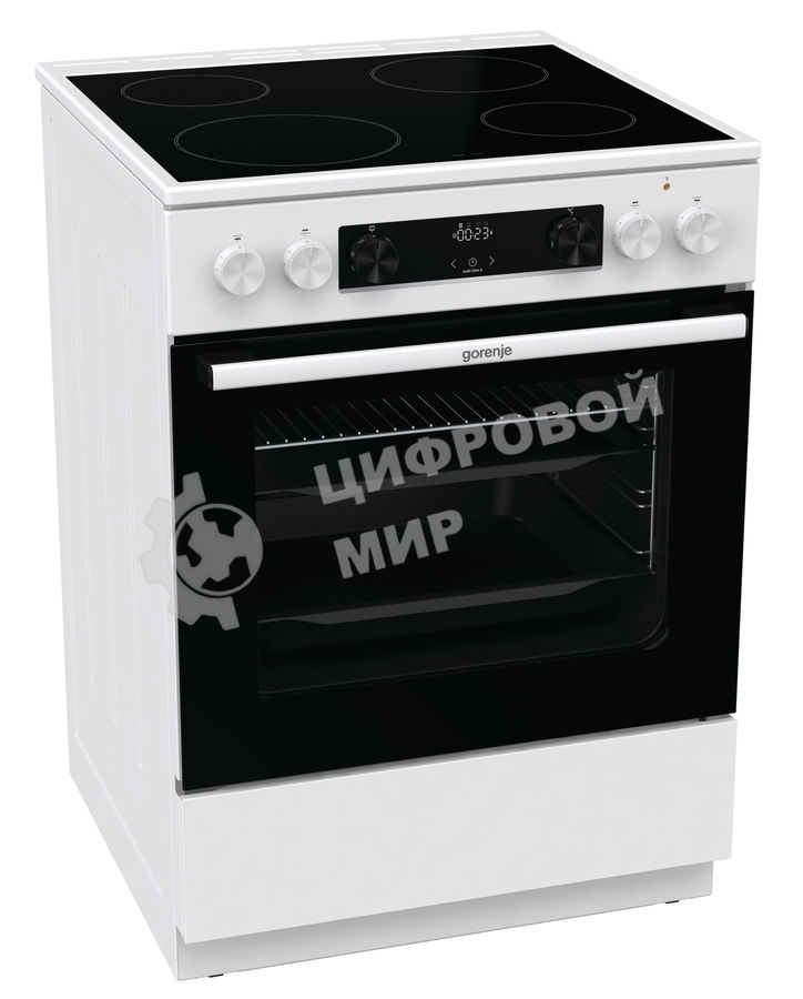 Плита электрическая Gorenje GEC6C40WD белый, конфорок 4 электрических, духовка 71 л, 60 см x 85 см x 60 см