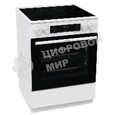 Плита электрическая Gorenje GEC6C40WD белый, конфорок 4 электрических, духовка 71 л, 60 см x 85 см x 60 см