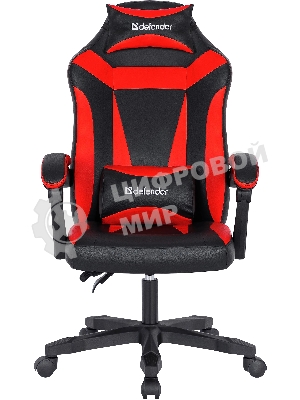 Кресло Defender Master черный, экокожа, 140 кг, механизм качания