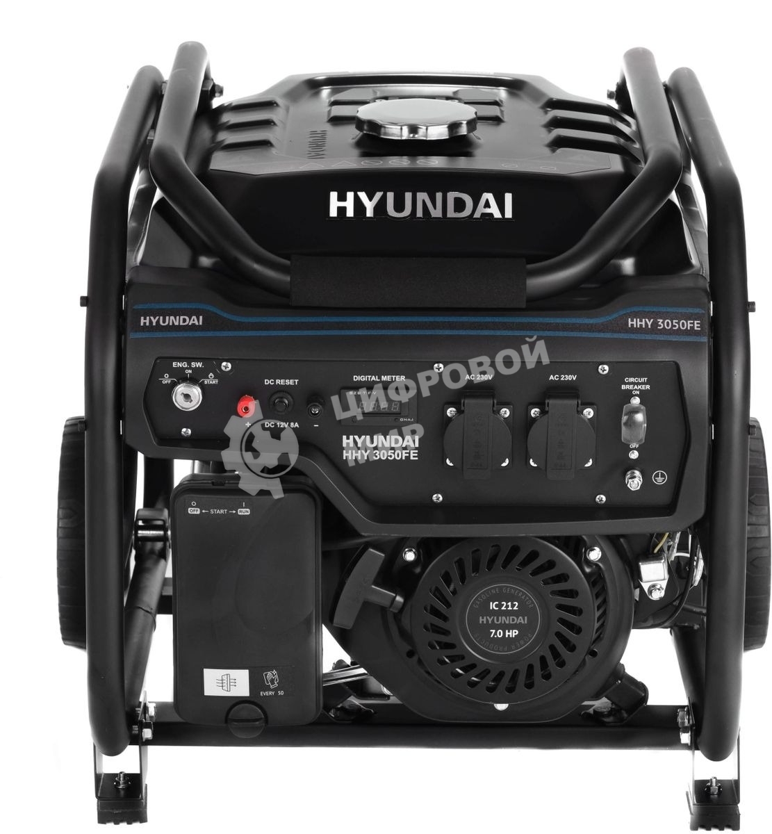 Электрогенератор бензиновый Hyundai HHY 3050FE, 3.2 кВт, 69 дБ, 51.5 кг