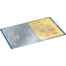 Папка с 40 прозрачными вкладками Silwerhof Eco A4, пластик, 0.5мм, синий