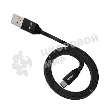 Кабель Maxvi MC-15M black, USB-A - microUSB, 2A ток макс. нагрузки 2А, макс. напряжение 5V; стандарт USB 2.0; плоский кабель, длина 1м, оплетка TPE, металлические корпуса разъемов, цвет черный