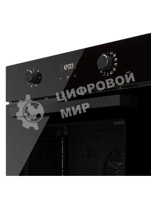 Духовой шкаф Kuppersberg HF 678 B, High-Tech, 70 л, дисплей, поворотное/сенсорное управление, таймер, макс. температура 300 градусов, телескопические направляющие (на 1 уровень), черный