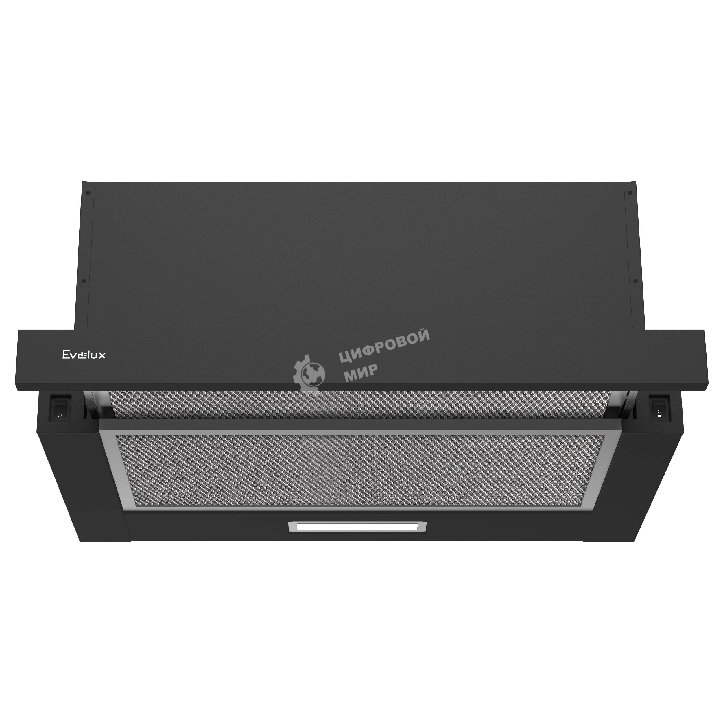 Вытяжка телескопическая TEL 50 B черный, 50 см, 710 куб. м/ч, 47 дБ