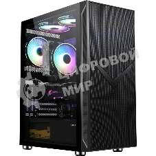 Компьютерный корпус Accord 3501 черный без БП ATX 2xUSB 2.0 1xUSB 3.0 1xUSB3.1 audio bott PSU