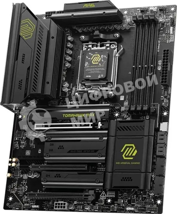 Материнская плата MSI MAG B850 TOMAHAWK MAX WIFI, AM5, AMD B850, 4xDDR5, 4xSATA, 4xM.2, 3xPCI-E x16, 1xHDMI, 1x5Gb LAN, 2xUSB-A 5Gbps, 4xUSB-A 2.0, 3xUSB-C 10Gbps, 7.1, Wi-Fi 7, Bluetooth 5.4, ATX