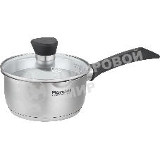 Ковш Rondell Strike Grey Ultra RDS-1946 1.3 л. d=16 см (с крышкой) стальной