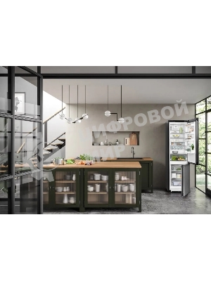 Холодильник Liebherr CNBDC 573I-22 001 черная нержавеющая сталь двухкамерный 266/94л морозилка снизу