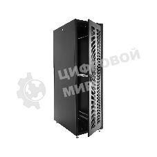 Шкаф серверный напольный ЦМО ШТК-Э, IP20, 48U, 2254х800х1000 мм (ВхШхГ), дверь: перфорация, боковая панель: сплошная, разборный, черный