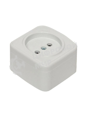 Розетка EKF EGR10-022-10 б/з, 10А, ОП Basic Минск белый