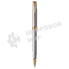 Ручка шариковая Parker Sonnet Core K527 (CW1931507) Stainless Steel GT, M, черные чернила, подарочная коробка
