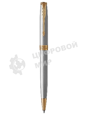 Ручка шариковая Parker Sonnet Core K527 (CW1931507) Stainless Steel GT, M, черные чернила, подарочная коробка