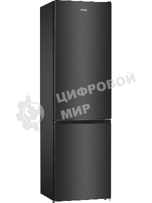 Холодильник Gorenje NRK6202EBXL4 черный матовый двухкамерный 235/96л морозилка снизу, No Frost