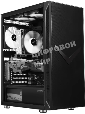 Компьютерный корпус Accord 3501 черный без БП ATX 2xUSB 2.0 1xUSB 3.0 1xUSB3.1 audio bott PSU